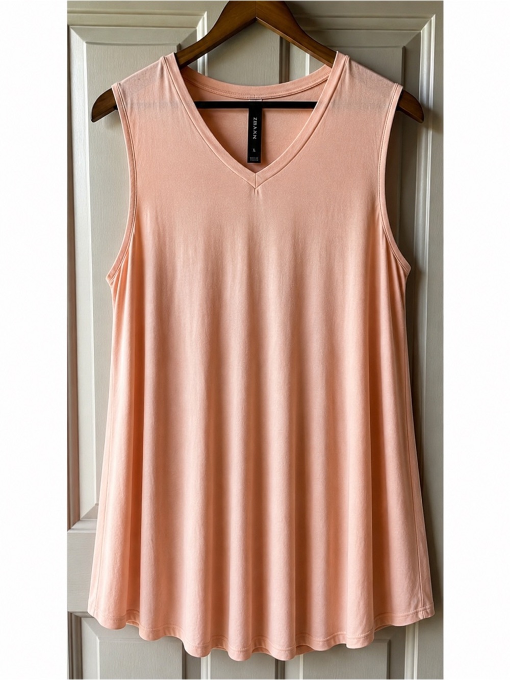 Agnes & Dora Peach V Neck Sleeveless Tank Top XXXL EUC #808